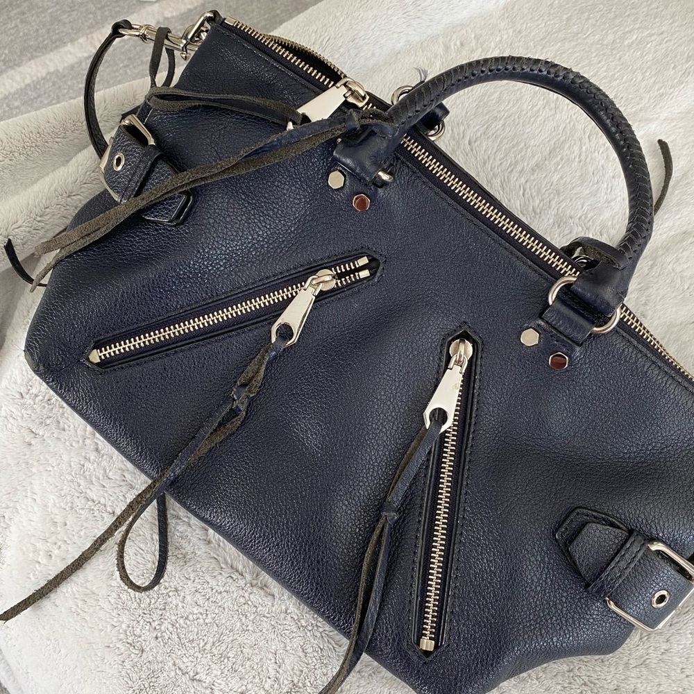 Rebecca Minkoff Zipper Crossbody tote in navy